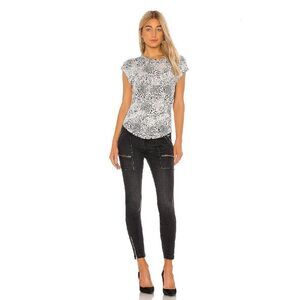 Joie Denim Park Skinny E Mid-Rise‎ Jeans in Noir Black Size 29